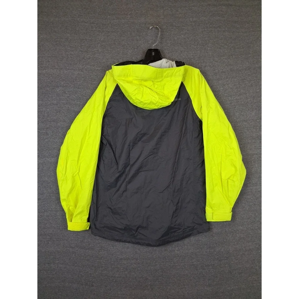 Grundens Mens Jacket Small Black Yellow Rainwear Hooded Nylon Waterproof Work